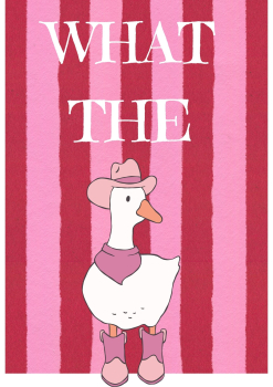 Bügelbild What the Duck Cowgirl Pink